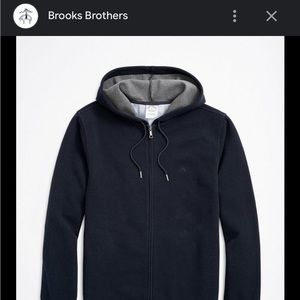 Brooks Brothers Navy Zip Up Hoodoe NWT